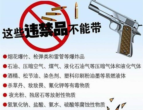 安檢門能檢測出的物品?